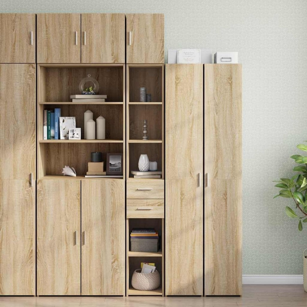 Medienboard verbindet Schubladen und Holzoptik