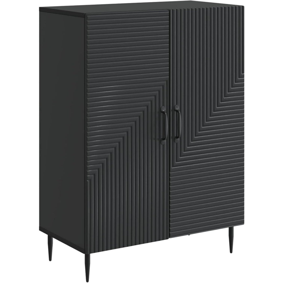 Sideboard mit 2 Tueren, einem Metallgestell und geschlossenem Stauraum