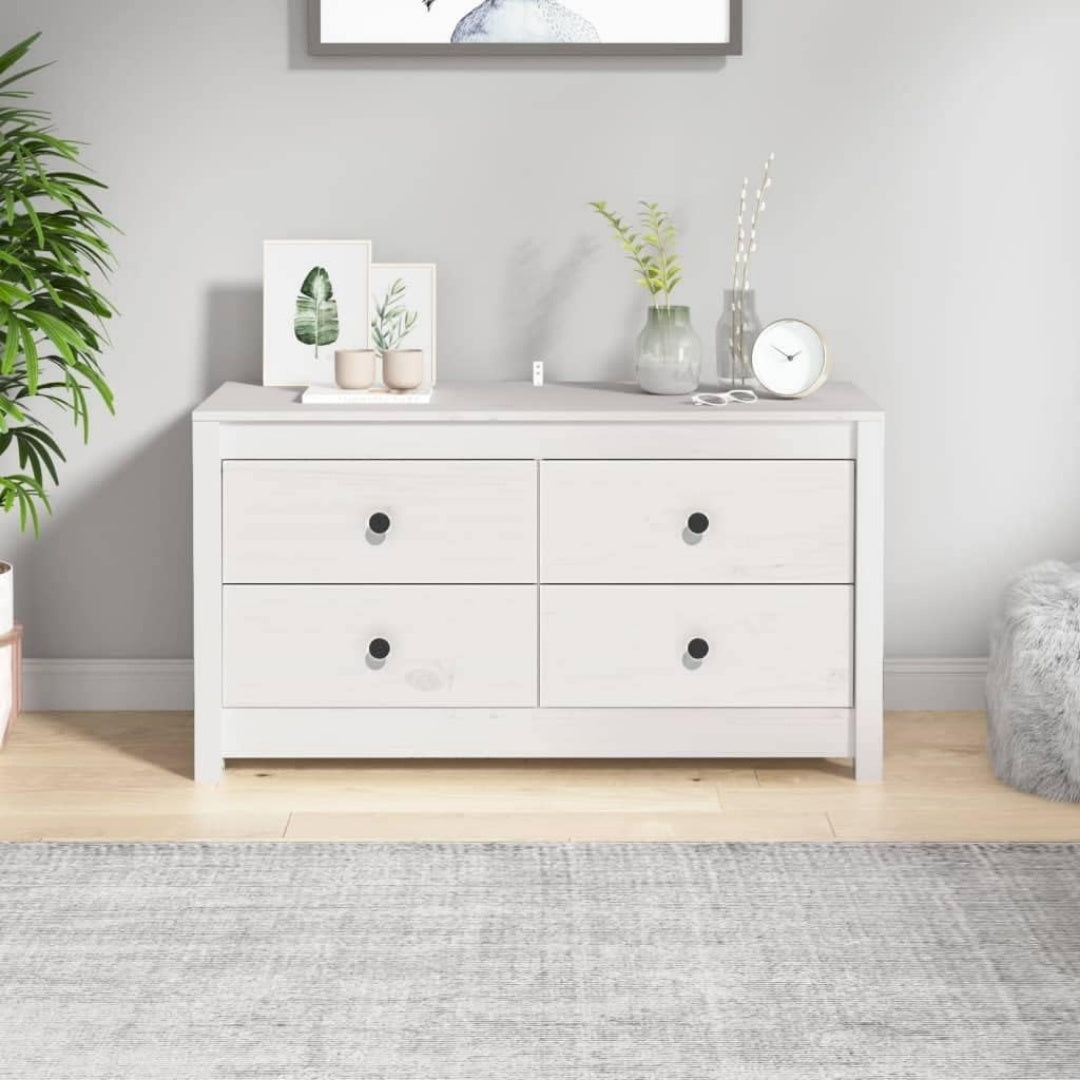 3 Schubladen treffen auf Schubladen an dem Sideboard