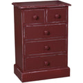 Rot gibt dem Sideboard einen farblichen Akzent
