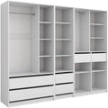 Kleiderschrank aus Holzwerkstoff und Metall
