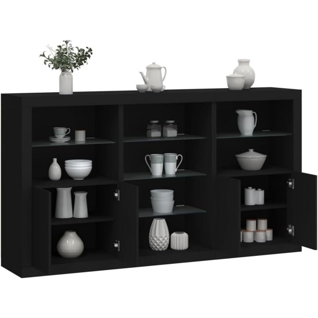 Das Sideboard nimmt mit 181.5 x 37 x 100 cm Gestalt an