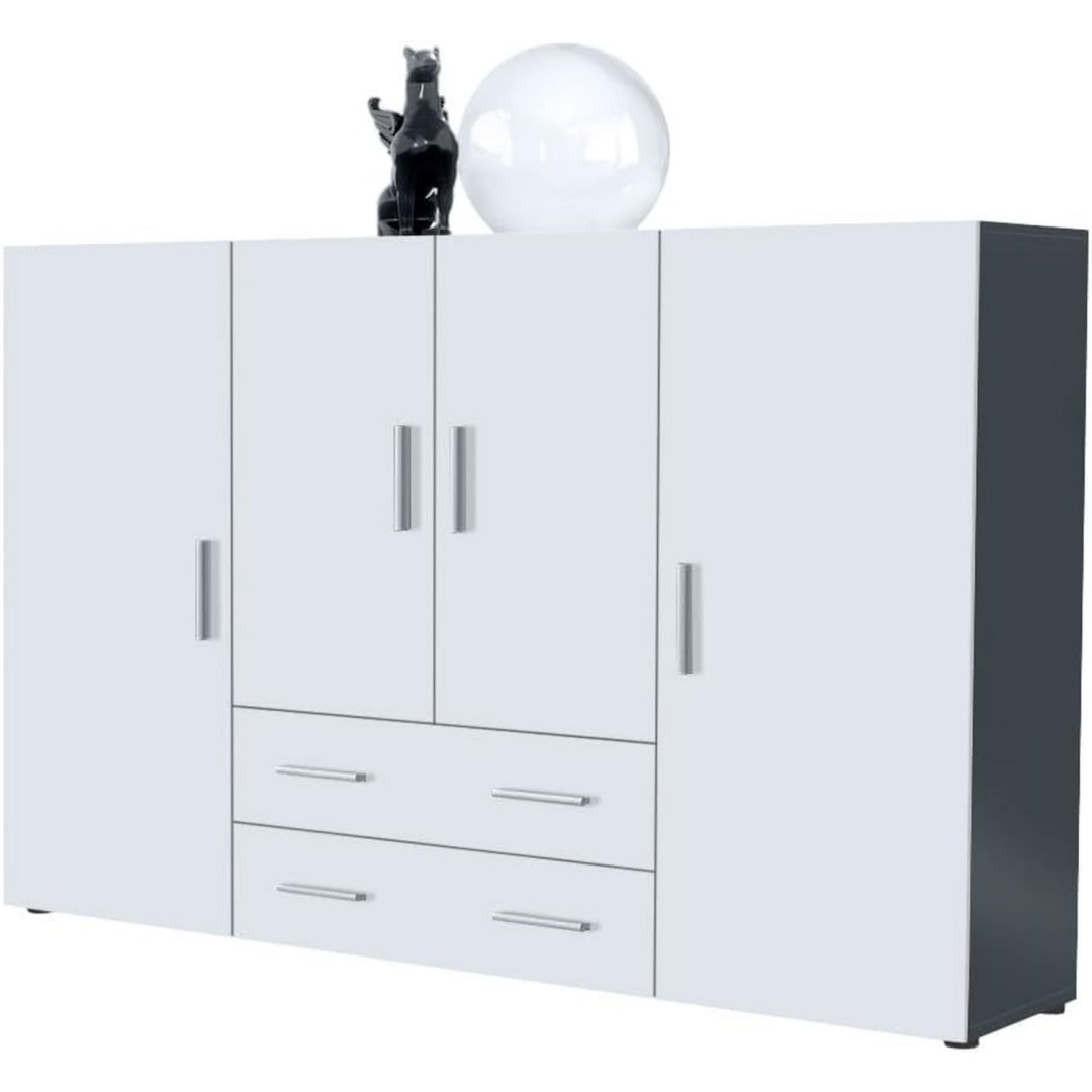 Hochschrank mit gerundeten Konturen
