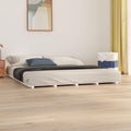 Bettgestell mit den Massen 160 x 200 cm in Weiss und Naturbraun