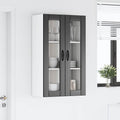 Vitrine verbindet Schubladen und eine Wandmontage