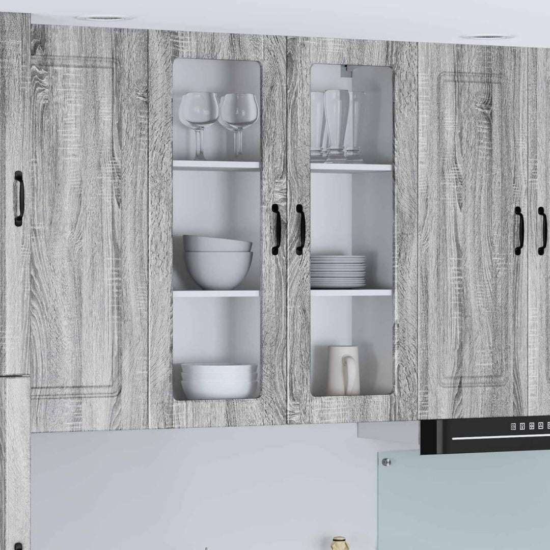 Wandschrank verbindet 2 Tueren und eine Wandmontage