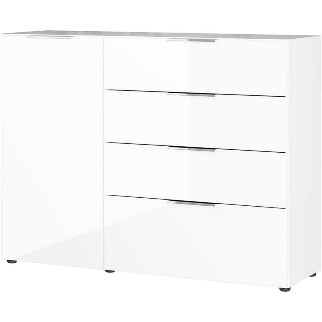 Sideboard aus Holzwerkstoff zeigt beschichtete Flaechen