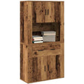 Der Hochschrank nimmt mit 80 x 33 x 150 cm Gestalt an