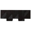 Sideboard aus Holzwerkstoff in Schwarz und Nussbaumbraun