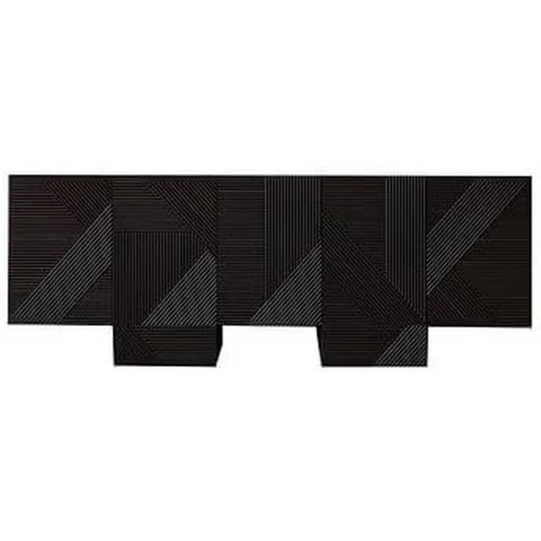 Sideboard aus Holzwerkstoff in Schwarz und Nussbaumbraun