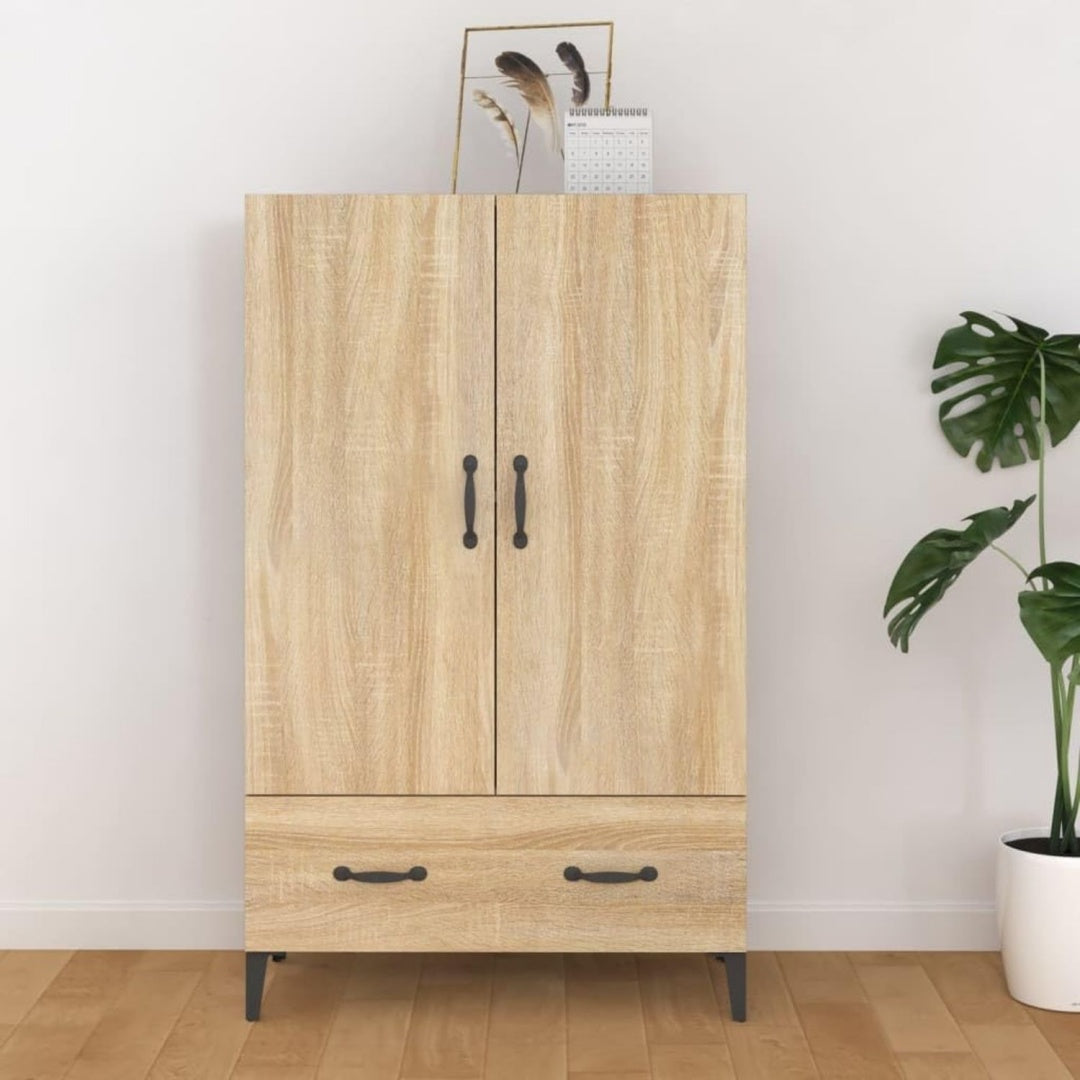 Die Gestaltung von dem Hochschrank wird durch Holzwerkstoff gepraegt mit den Massen 70 x 31 x 115 cm